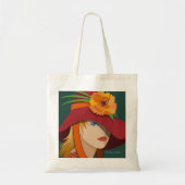 Een bij in haar Bonnet Canvas tas (Voorkant)