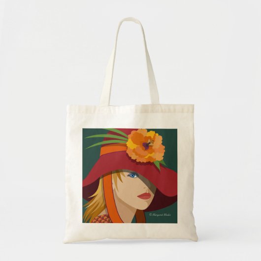 Een bij in haar Bonnet Canvas tas (Voorkant)