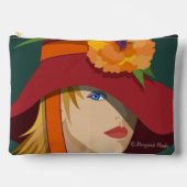 Een bij in haar Bonnet Print Cut Sew Bag Etui (Voorkant)