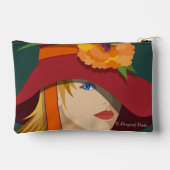 Een bij in haar Bonnet Print Cut Sew Bag Etui (Achterkant)