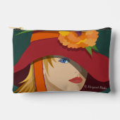 Een bij in haar Bonnet Print Cut Sew Bag Etui (Voorkant)