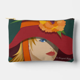 Een bij in haar Bonnet Print Cut Sew Bag Etui