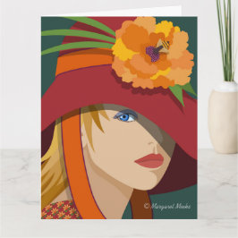 Een bij in haar motorkap gevouwen notitie Kaart of