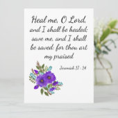 Een bijbelse "Haal snel weer"-kaart Feestdagenkaart (Staand voorkant)