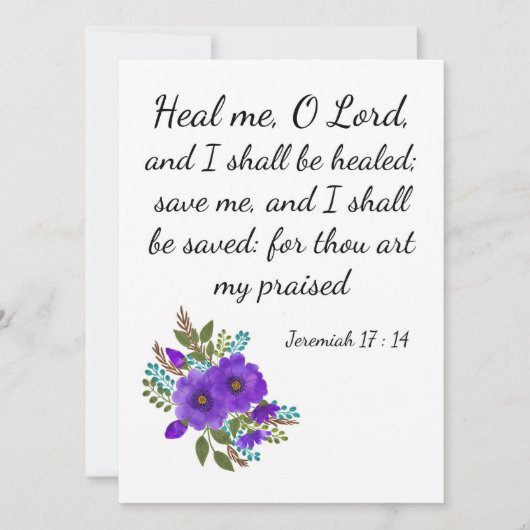 Een bijbelse "Haal snel weer"-kaart Feestdagenkaart (Voorkant)