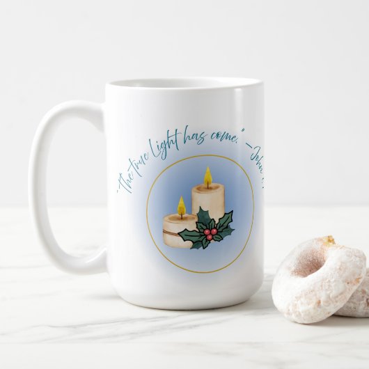 EEN BIJBELTEKST FEestelijke mok (Met donut)