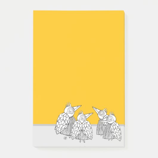 Een bijeenkomst van de Birds Dry Erase Board Post-it® Notes (Voorkant)