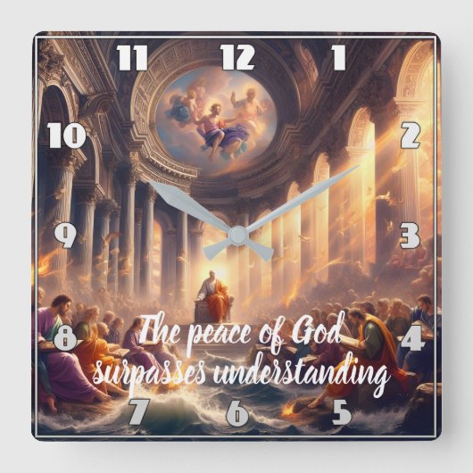 Een bijeenkomst van zielen in een kamer vierkante klok (Voorkant)