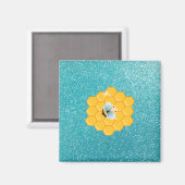 Een bijen- en honingraatmagneet magneet (Voorkant / Achterkant)