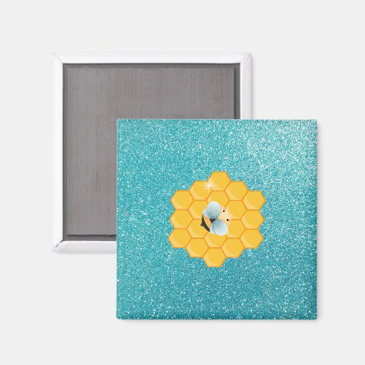 Een bijen- en honingraatmagneet magneet (Voorkant / Achterkant)