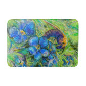 Een bijen en vergeet-me-niet-bloemen badmat (Voorkant)