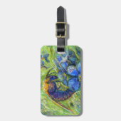 Een bijen en vergeet-me-niet-bloemen bagagelabel (Voorkant verticaal)