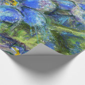 Een bijen en vergeet-me-niet-bloemen cadeaupapier (Hoek)