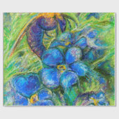 Een bijen en vergeet-me-niet-bloemen cadeaupapier (Vlak)