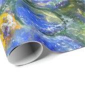 Een bijen en vergeet-me-niet-bloemen cadeaupapier (Rol Hoek)