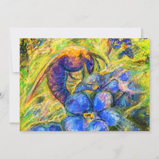 Een bijen en vergeet-me-niet-bloemen feestdagenkaart (Voorkant)