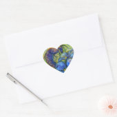Een bijen en vergeet-me-niet-bloemen hart sticker (Envelop)