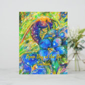 Een bijen en vergeet-me-niet-bloemen in de tuin (Staand voorkant)