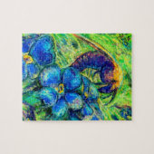 Een bijen en vergeet-me-niet-bloemen legpuzzel (Horizontaal)