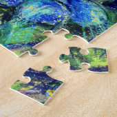 Een bijen en vergeet-me-niet-bloemen legpuzzel (Zijkant)