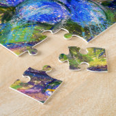 Een bijen en vergeet-me-niet-bloemen legpuzzel (Zijkant)