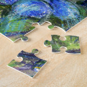 Een bijen en vergeet-me-niet-bloemen legpuzzel (Zijkant)