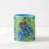 Een bijen en vergeet-me-niet-bloemen mok (Midden)