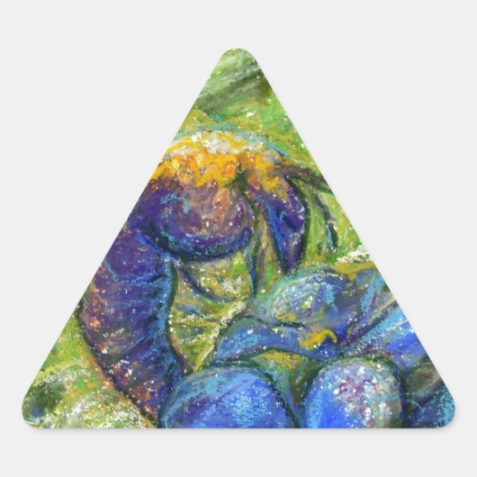 Een bijen en vergeet-me-niet-bloemen sticker (Voorkant)