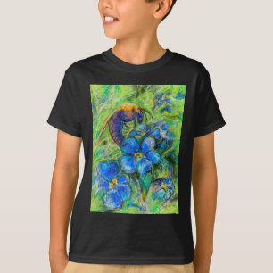 Een bijen en vergeet-me-niet-bloemen t-shirt
