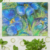 Een bijen en vergeet-me-niet-bloemen theedoek (Gevouwen)