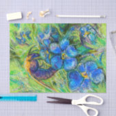 Een bijen en vergeet-me-niet-bloemen tissuepapier (Craft)