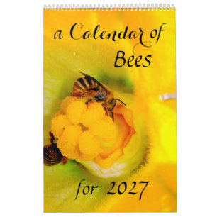 Een Bijenkalender voor 2027 - 11 x 14¼ Inch Kalender