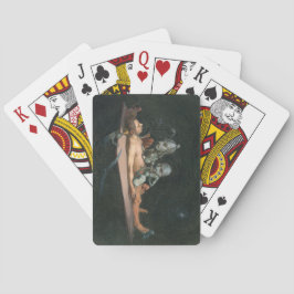 Een bijna-doodervaring van een man en gotische gee pokerkaarten