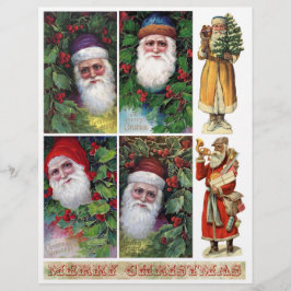 Een bijpassende set van Victoriaans Santa Portrait