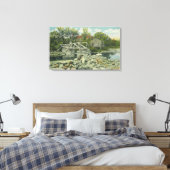 Een bijtende brug op de kledingschaal van Perkins Canvas Afdruk (Insitu (Slaapkamer))