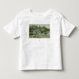 Een bijtende brug op de kledingschaal van Perkins Kinder Shirts