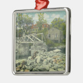 Een bijtende brug op de kledingschaal van Perkins Metalen Ornament (Links)