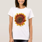 Een bijzondere zonnebloem in Sinaasappel T-shirt (Voorkant)