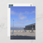 Een bike langs pieren... briefkaart (Voorkant / Achterkant)