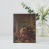 Een binnenland met figuren briefkaart (Staand voorkant)