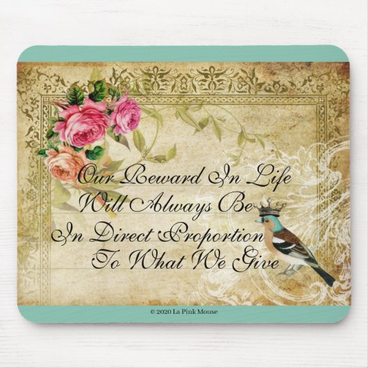 Een Birdy ooit vertelde me, de Franse geïnspireerd Muismat (Voorkant)