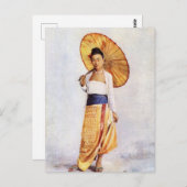 Een Birmese dame Briefkaart (Voorkant / Achterkant)