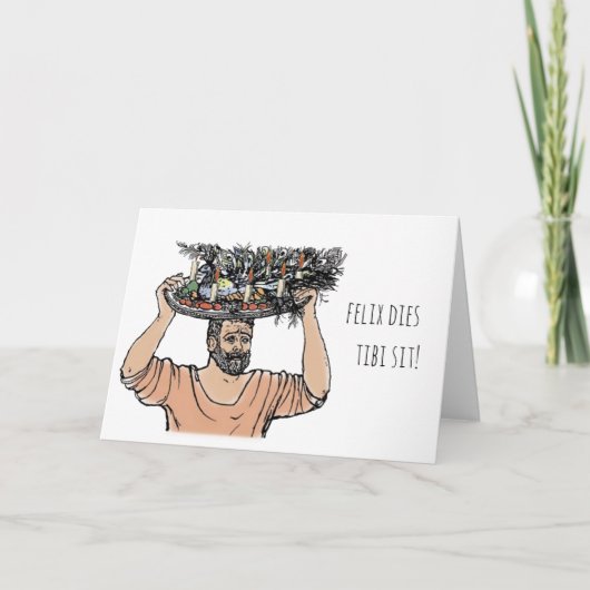 Een Birthday Peacock uit Grumio Kaart (Voorkant)