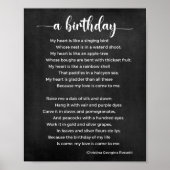 Een Birthday Poem Black en White Poster (Voorkant)