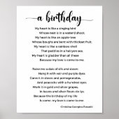 Een Birthday Poem van Christina Georgina Rossetti Poster (Voorkant)