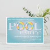 Een 'Birthday Pool Party Floating Tubes' in het wa Kaart (Staand voorkant)