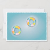 Een 'Birthday Pool Party Floating Tubes' in het wa Kaart (Achterkant)