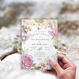 Een Bit Boho Floral Sunny Wedding Uitnodiging