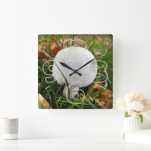 Een bittere paddenstoel vierkante klok