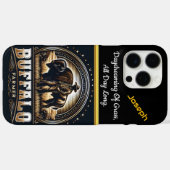 Een bizonboer staat trots in Golden Fields Case-Mate iPhone Case (Achterkant (horizontaal))
